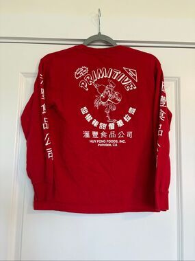 Primitive Skateboarding Red Long Sleeve Unisex Youth Medium